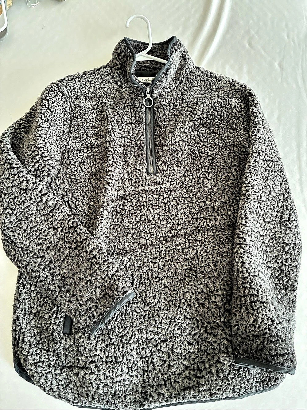 Workshop Fleece Half-Zip Jacket in Gray Size XS Like New